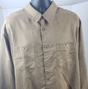 Brandini- Long Sleeve Faux Suede Dress Shirt